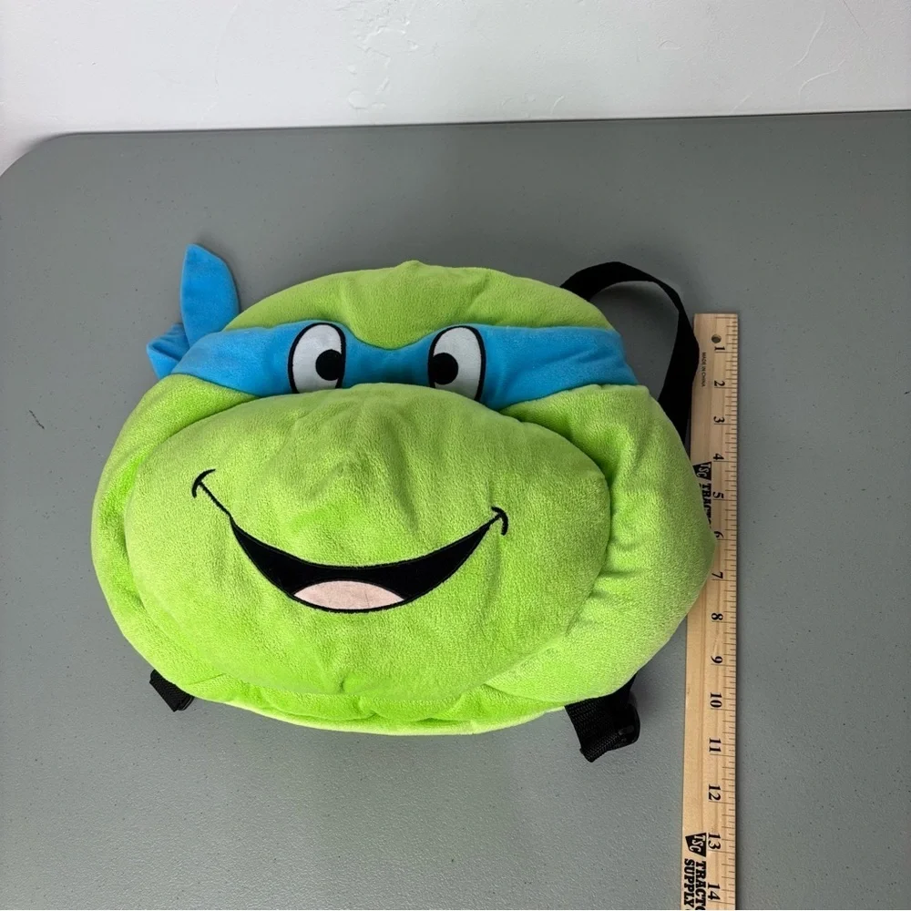 Hot Topic Green Turtle Face Plush Backpack TMNT Teenage Mutant Ninja Turtles